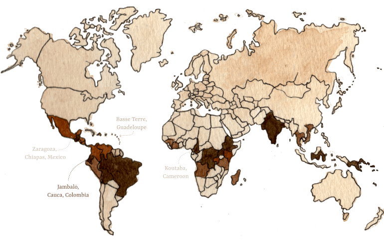 Carte des voyages Colombie, Coopérative Fondo Paez.